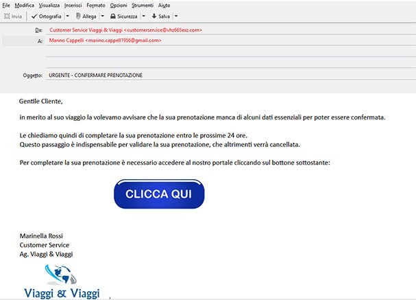 mail agenzia viaggi