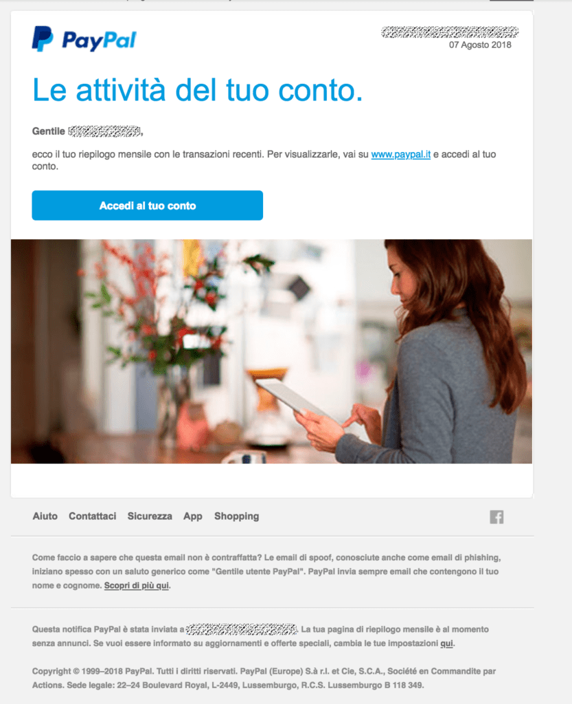 Mail Phishing Paypal