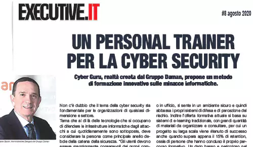 Un Personal Trainer per la Cyber Security – pubblicato su Executive.it