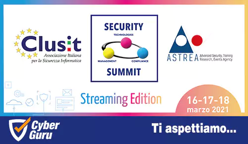 Security Summit 2021 – Streaming Edition – 16 marzo