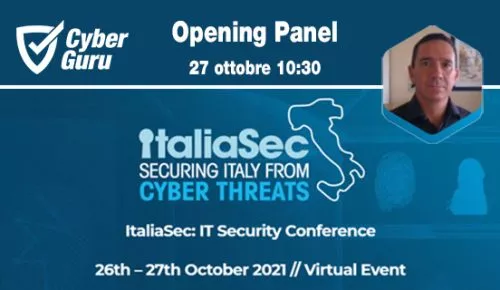 Cyber Guru partecipa all’evento ItaliaSec: IT Security Conference