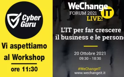 Cyber Guru partecipa al WeChangeIT Forum Live