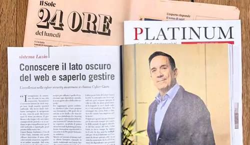 Conoscere il lato oscuro del web e saperlo gestire – rivista Platinum “Aziende & Protagonisti”