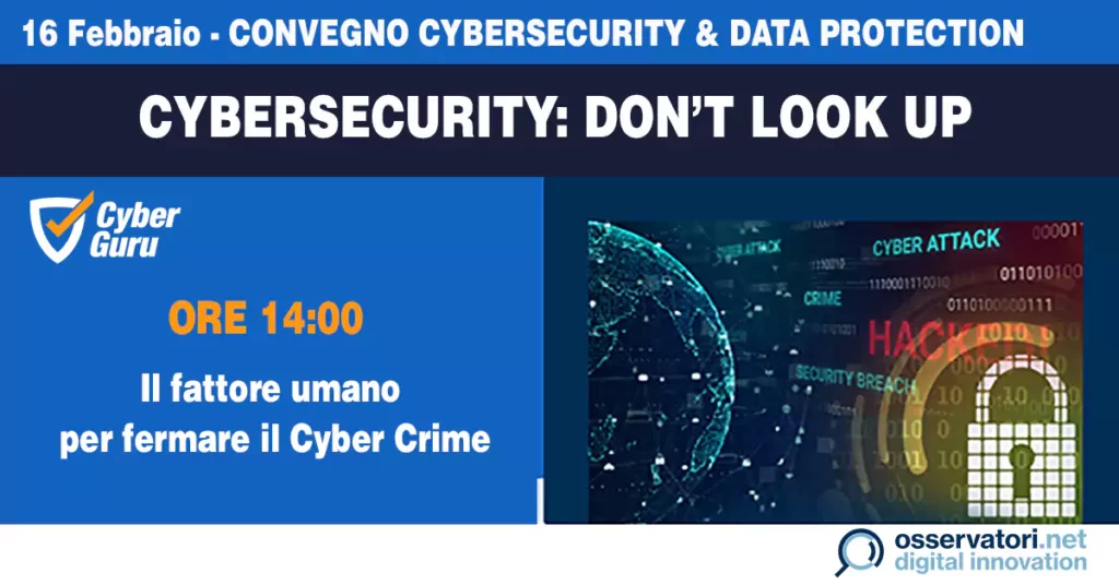 Cyber Guru partecipa al Convegno Cybersecurity & Data Protection