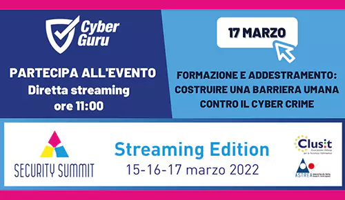 Security Summit 2022 – Streaming Edition – 15 marzo