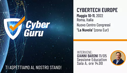 Cyber Guru sarà presente alla Cybertech Europe 2022