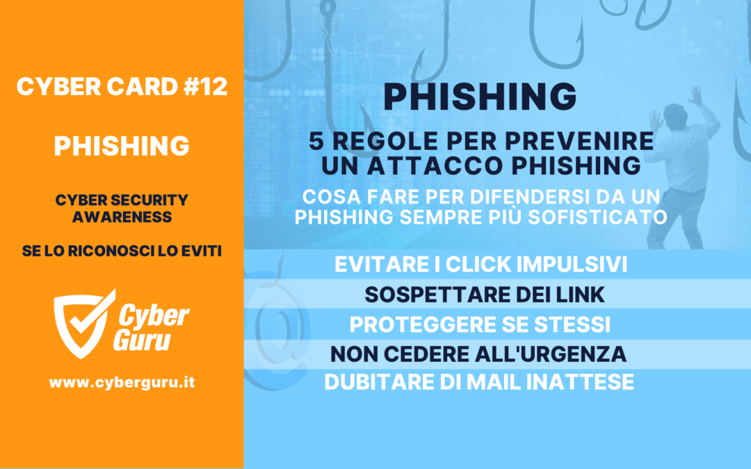 Cyber Card #12 – 5 regole per prevenire un attacco phishing