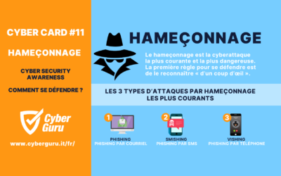 Carte virtuelle #11 – Les 3 types les plus courants d’attaques par hameçonnage