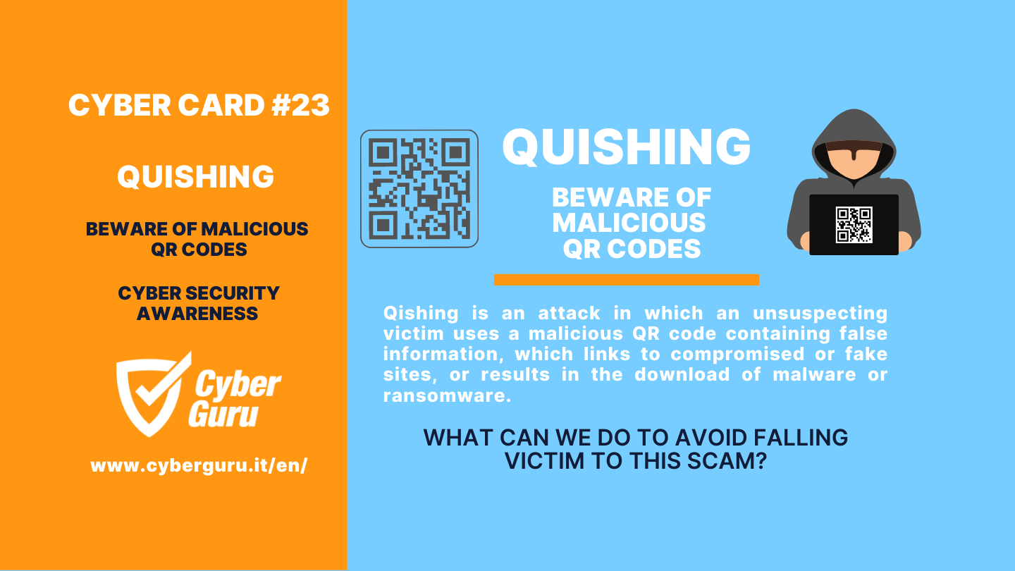 Cyber Card 23 Qishing beware of malicious QR codes