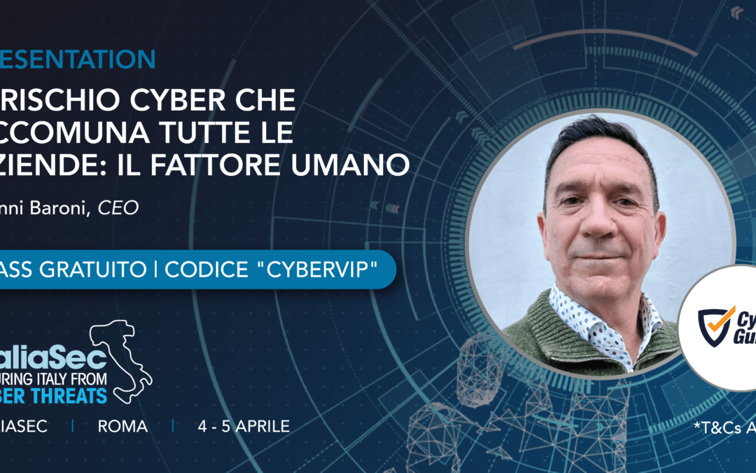 Cyber Guru partecipa all’evento ItaliaSec: IT Security Conference 2023