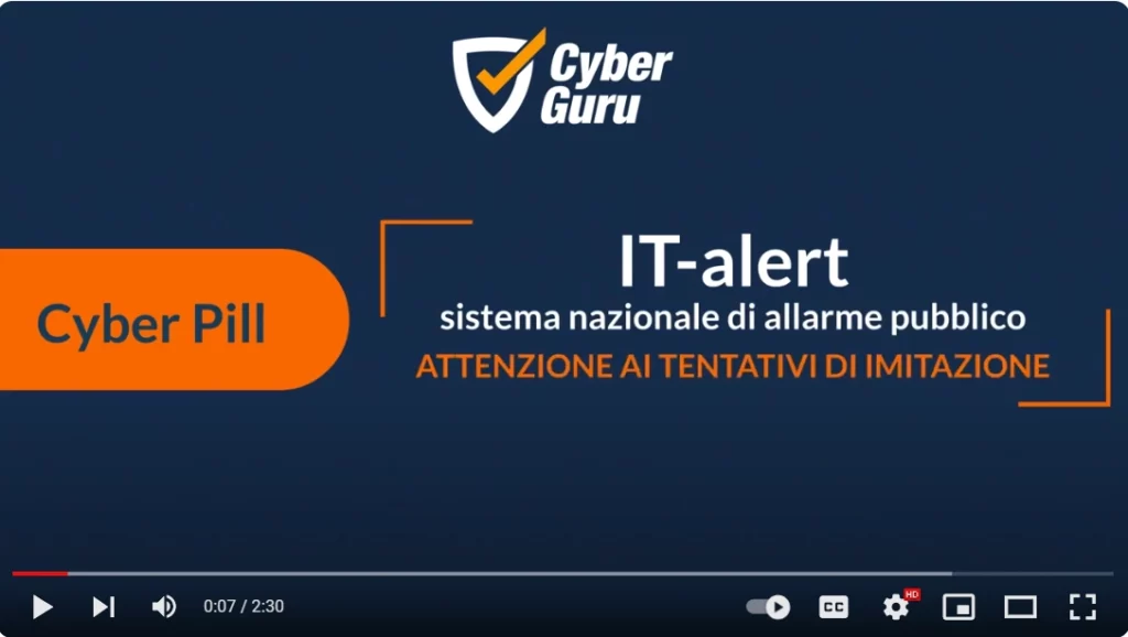 Cyber pillola - IT Alert