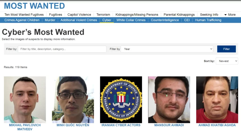 FBI Cyber's most wanted