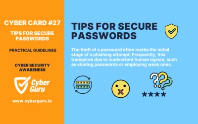Cyber Card #27 – Tips for secure passwords