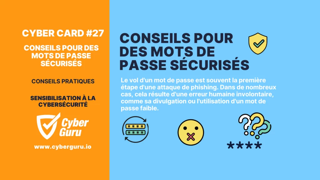 Cyber Card 27 - Mots de passe sécurisés -information design
